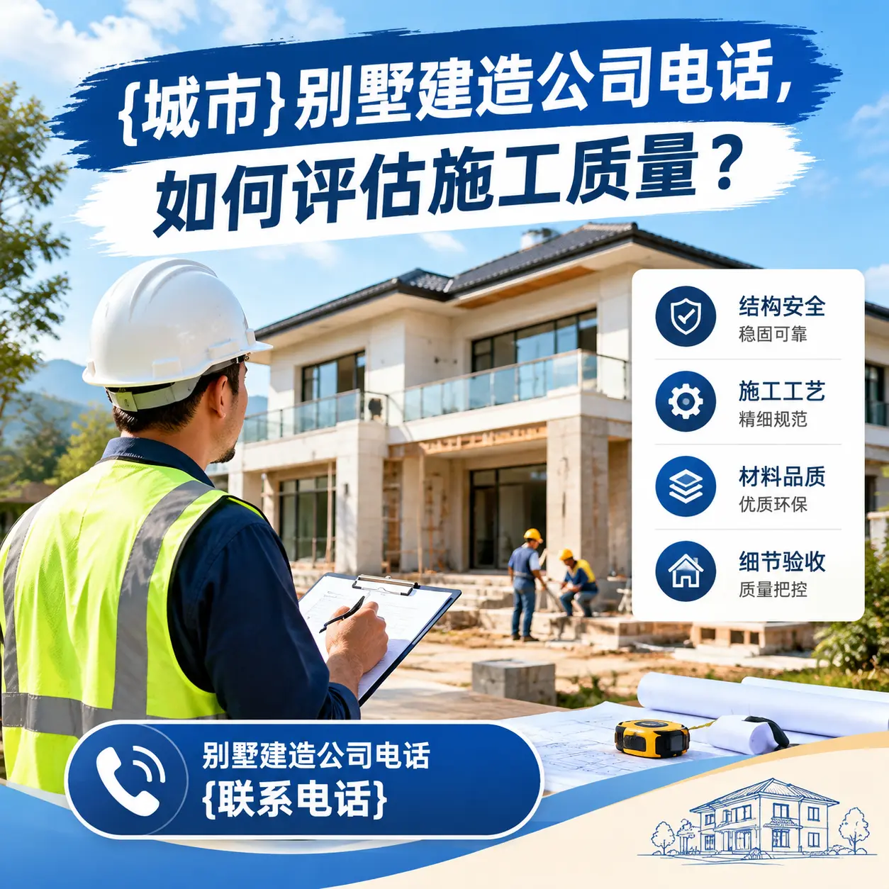 西秀别墅建造公司电话，如何评估施工质量？